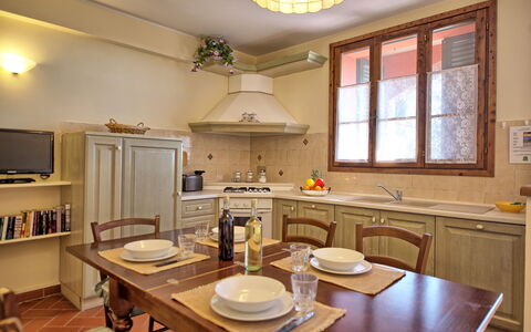 Accommodation Casa Rossa 5: Dining Room, Kitchen, Living Room