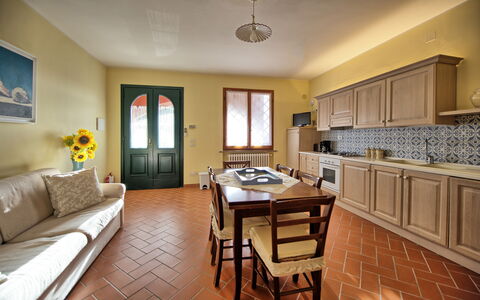 Accommodation Casa Rossa 6: Dining Room, Kitchen, Living Room