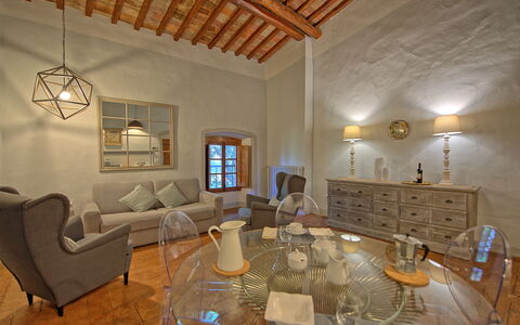 Accommodation Montegufoni 17: Dining Room, Kitchen, Living Room