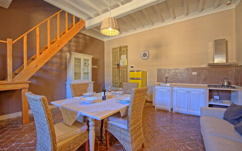 Accommodation Montegufoni 28: Dining Room, Kitchen, Living Room