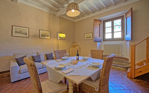 Accommodation Montegufoni 28: Dining Room, Kitchen, Living Room