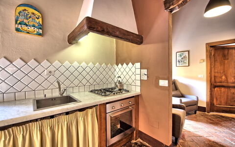 Accommodation Montegufoni 19b: Dining Room, Kitchen, Living Room