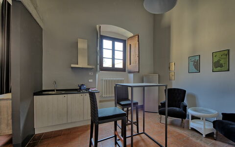 Accommodation Montegufoni 22: Dining Room, Kitchen, Living Room
