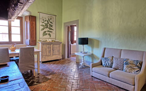 Accommodation Montegufoni 29: Dining Room, Kitchen, Living Room