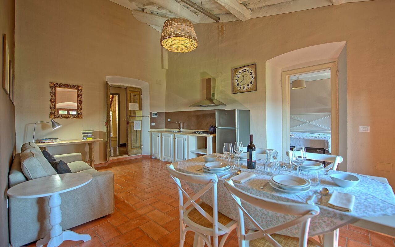 Accommodation Montegufoni 30: Dining Room, Kitchen, Living Room