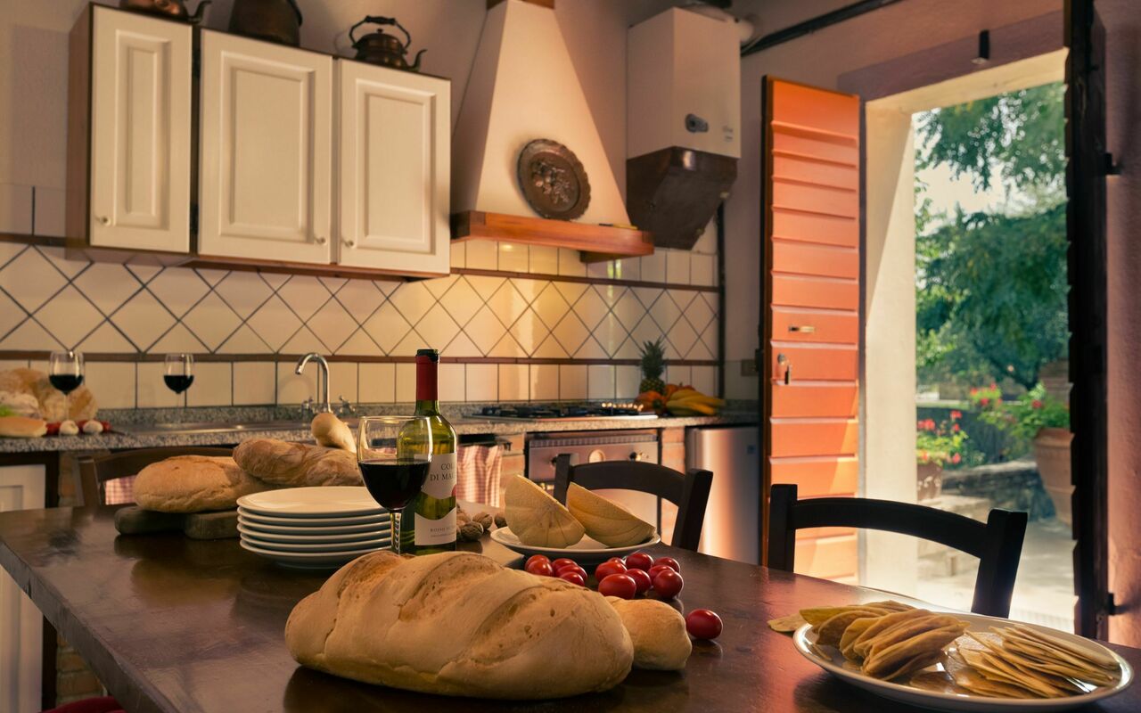 Accommodation Montelopio 3: Dining Room, Food, Kitchen, Living Room