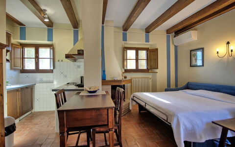 Accommodation Fornacino 4: Dining Room, Kitchen, Living Room