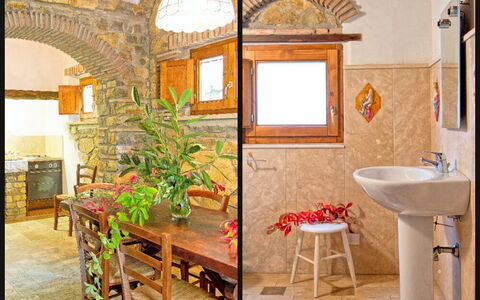 Accommodation Adamo Ed Eva: Bathroom, Dining Room, Kitchen, Living Room