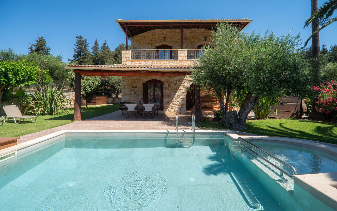 Villa Vrisses: Building Exterior, Garden, Outdoor, Pool
