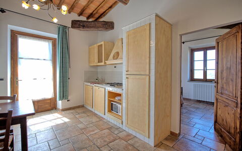 Accommodation Mulignone 14: Dining Room, Kitchen, Living Room