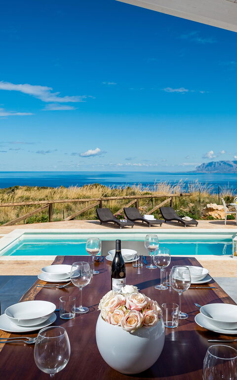 Villa Livreri: Balcony / Terrace / Patio, Outdoor, Pool, Scenic View, Summer