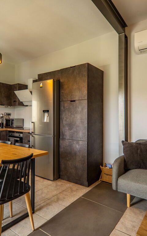 Villa Eftychia: Dining Room, Kitchen, Living Room