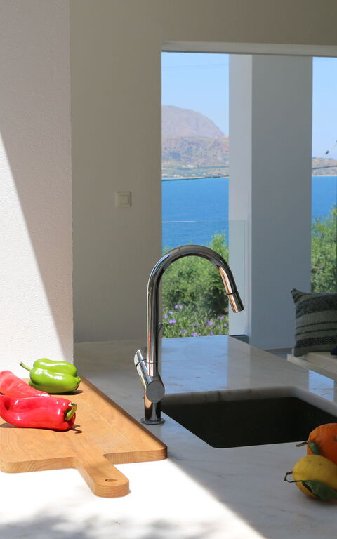 Villa Bluewhite: Balcony / Terrace / Patio, Kitchen, Outdoor