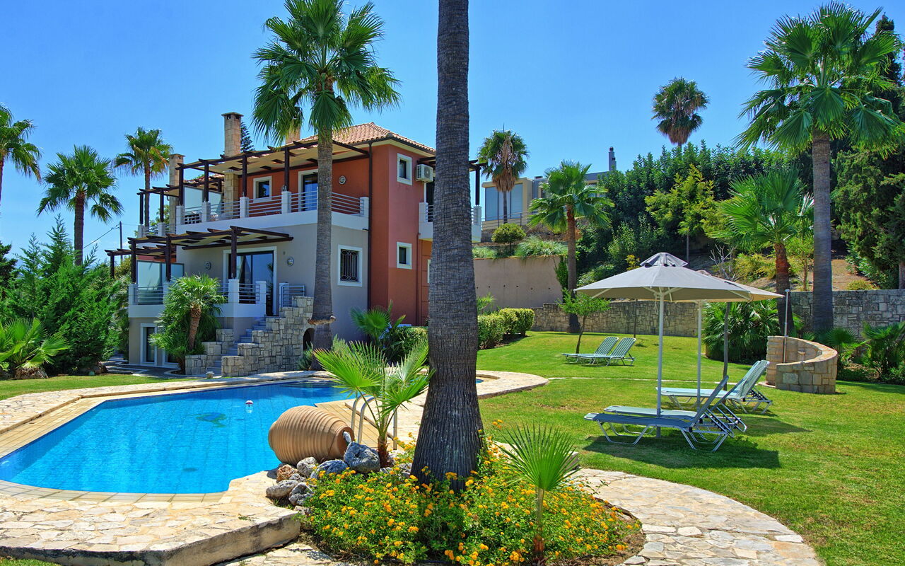 Villa Myrtia: Garden, Outdoor, Pool, Scenic View, Summer