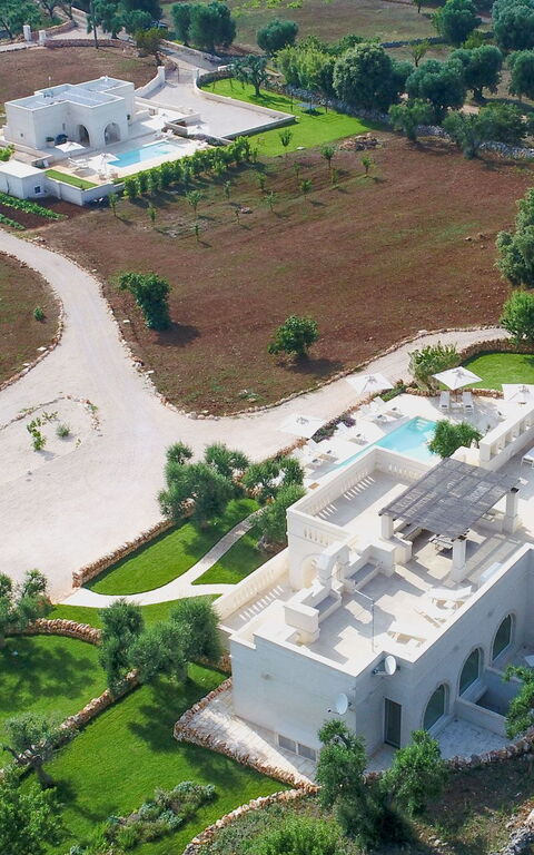 Corte Dei Messapi Sleeps 24: Balcony / Terrace / Patio, Building Exterior, Garden, Main Entrance, Outdoor, Pool, Scenic View, Spring, Summer