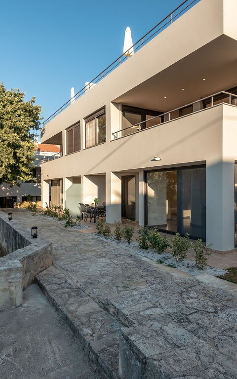 Iris: Building Exterior, Garden