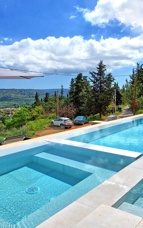 Villa Kallos: Garden, Outdoor, Pool, Scenic View, Summer