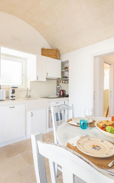 Trullo Adea: Dining Room, Kitchen