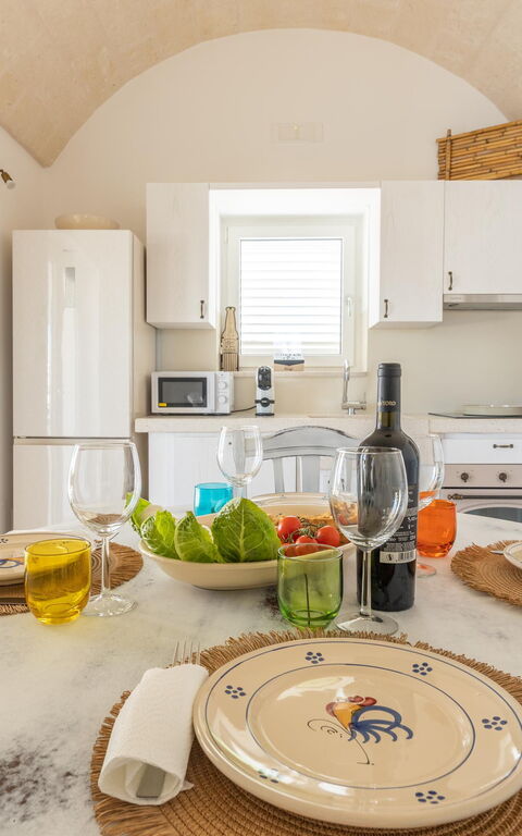 Trullo Adea: Dining Room, Kitchen