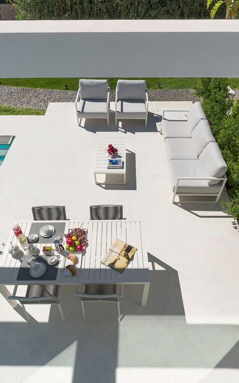 Villa Gadir: Balcony / Terrace / Patio, Building Exterior, Food, Outdoor, Pool