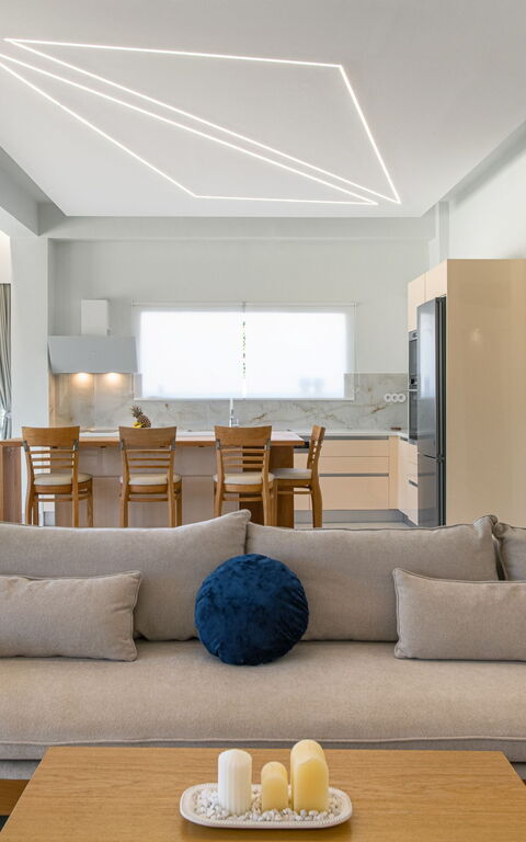 Villa Aurora Blue: Living Room