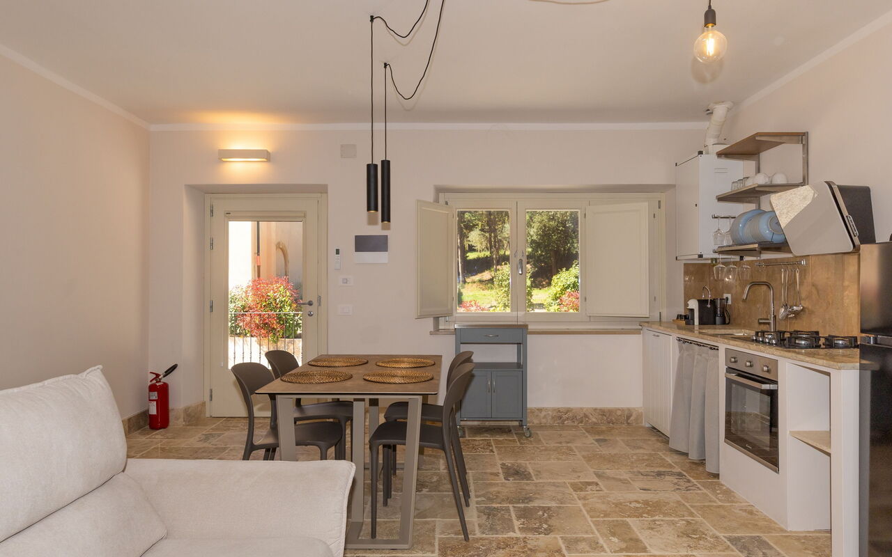 Accommodation Borgo Ariano 2: Kitchen, Living Room