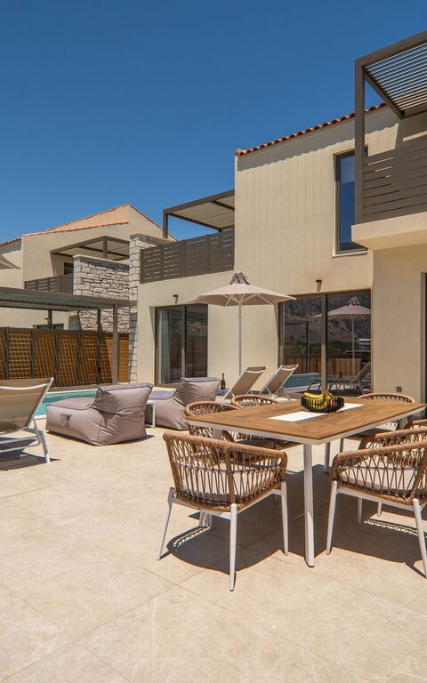 Villa Zen Chrysi: Balcony / Terrace / Patio, Building Exterior, Outdoor, Pool