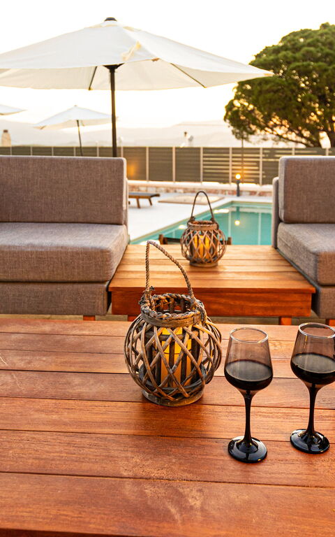 Villa Platon: Balcony / Terrace / Patio, Building Exterior, Outdoor, Pool