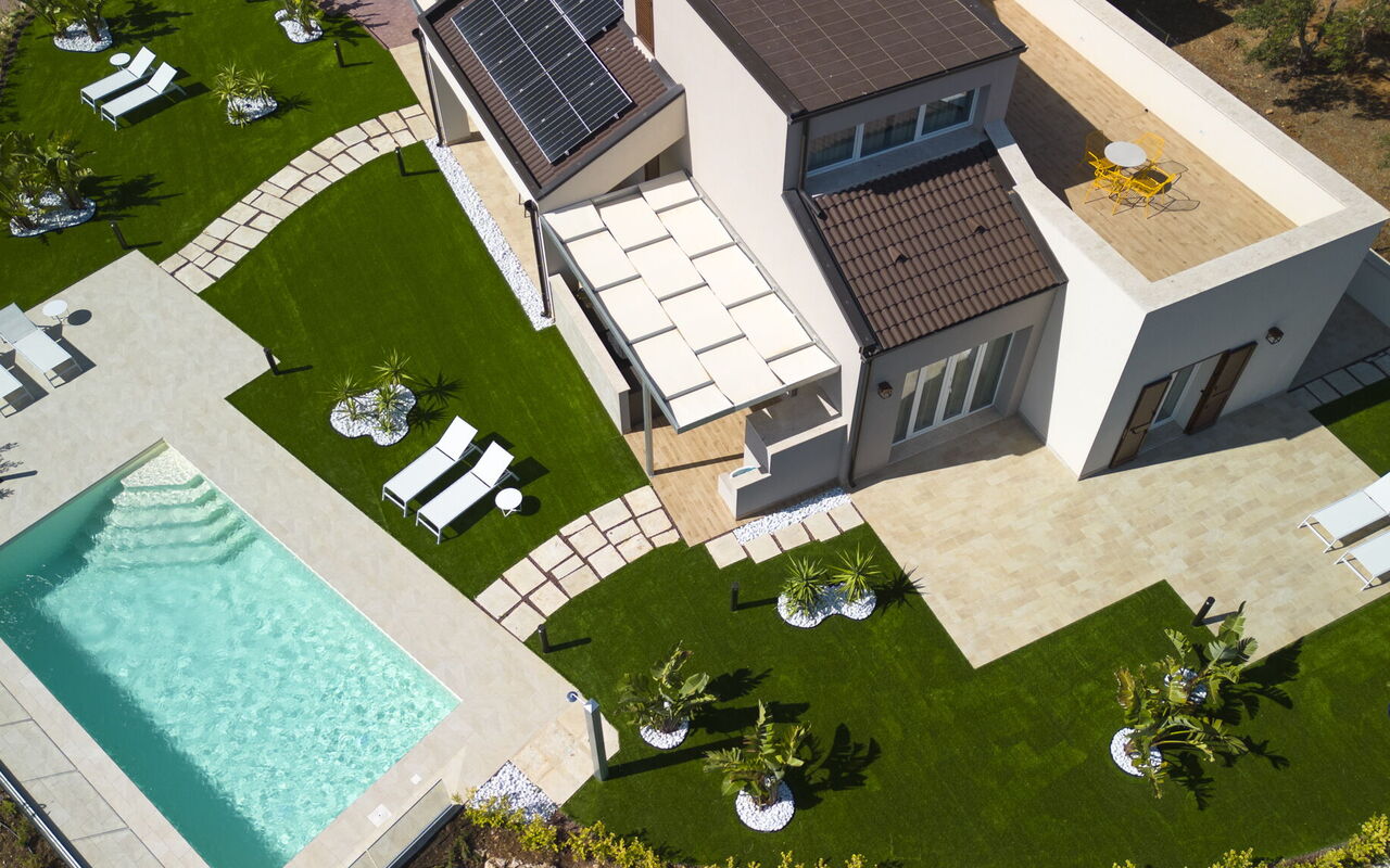 Villa Aversa: Balcony / Terrace / Patio, Building Exterior, Garden, Outdoor, Pool