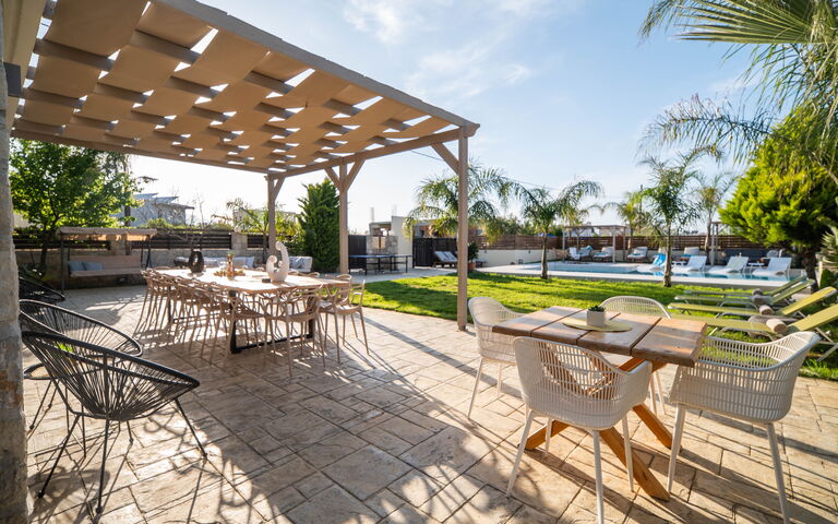 Villa Olympia: Balcony / Terrace / Patio, Building Exterior, Garden, Outdoor