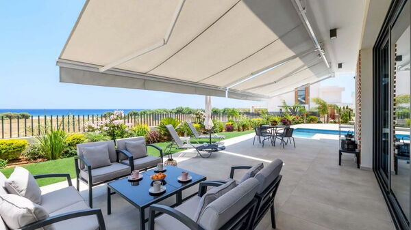 By the Beach - Emerald Seaview Villa: Balcony / Terrace / Patio, Building Exterior, Outdoor, Pool