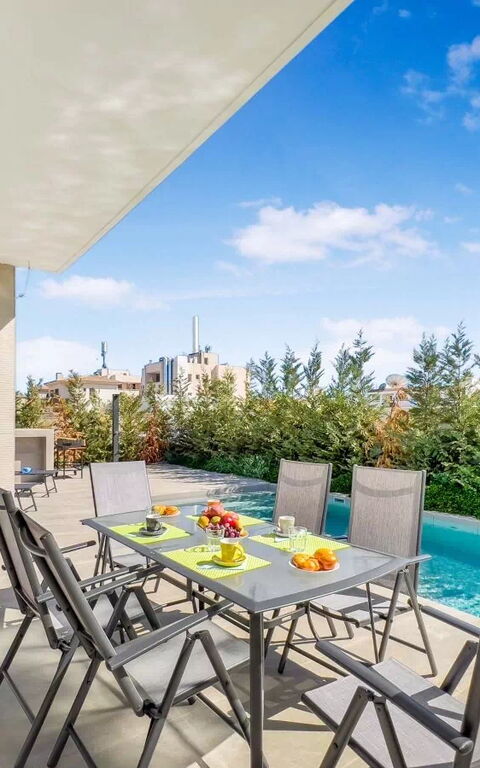 Azure Seaview- Garnet Villa: Balcony / Terrace / Patio, Building Exterior, Outdoor, Pool