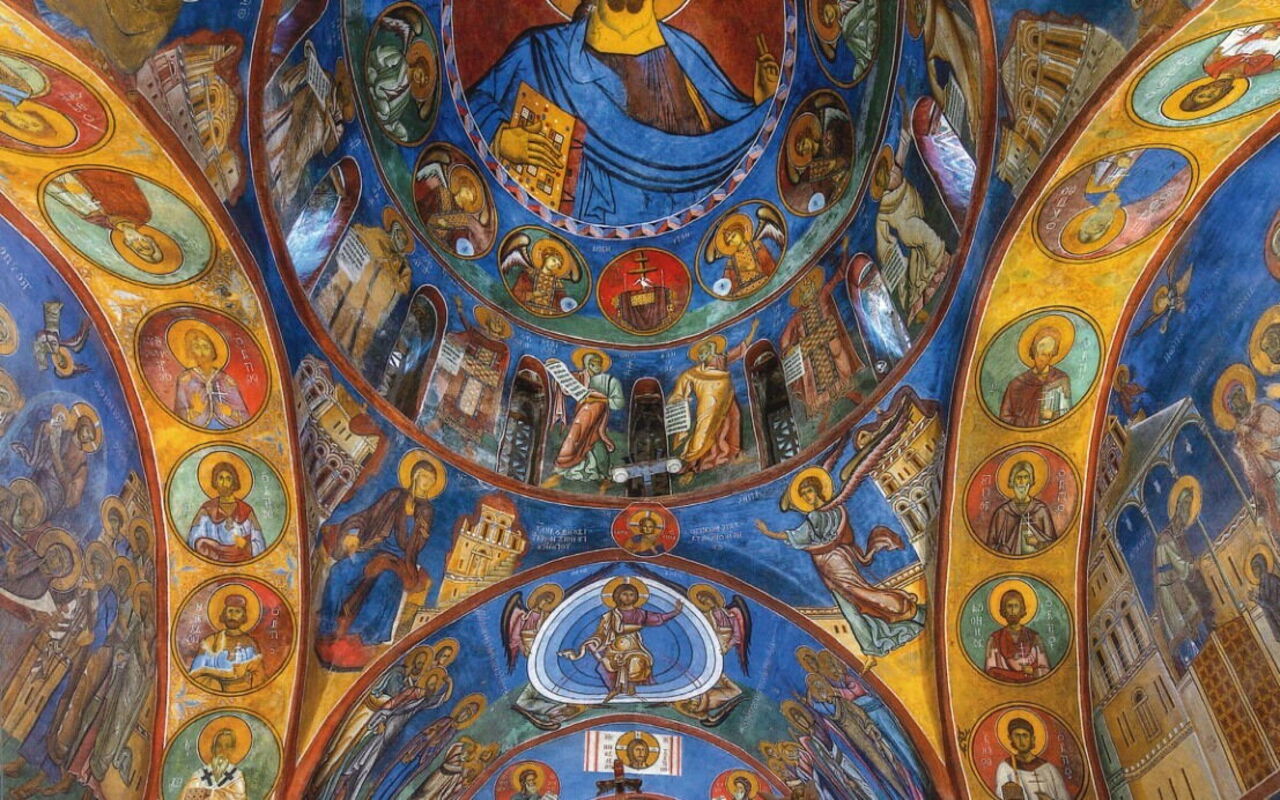 Byzantinische Wandmalereien in einer Kirche auf Zypern
