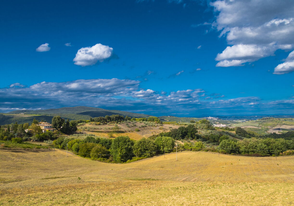 Blick auf toskanische Landschaft